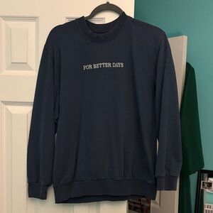 Navy Blue Women’s Crewneck - For Better Days